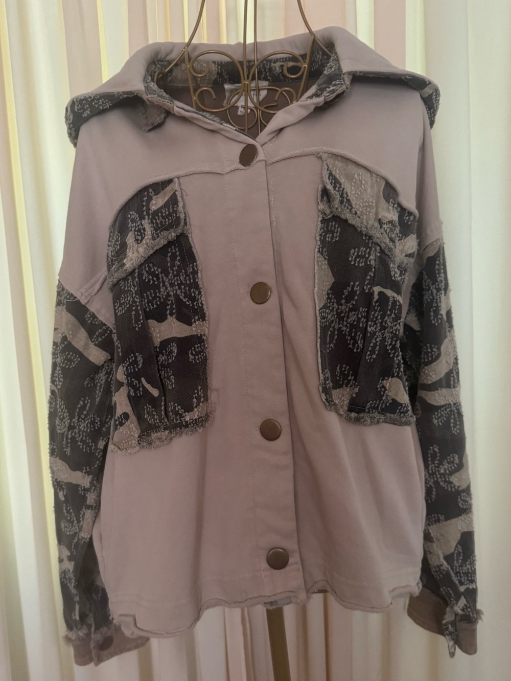 Oli & Hali Camo Patchwork Shirt Jacket S